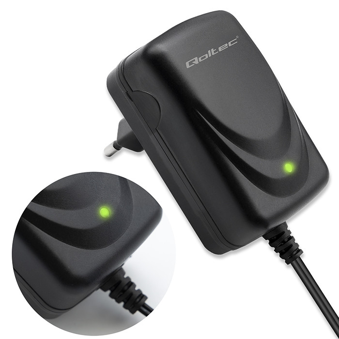 Automatyczna ładowarka Qoltec 12V 1A LED Prostownik