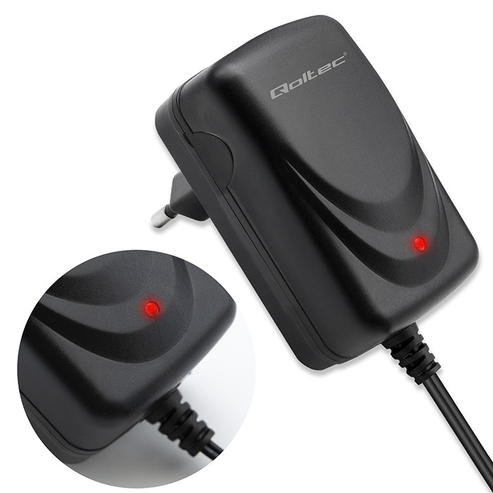 Automatyczna ładowarka Qoltec 12V 1A LED Prostownik