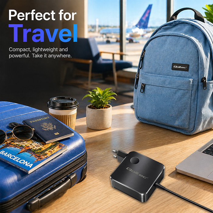 Qoltec ładowarka GaN 65W USB-C PD PPS