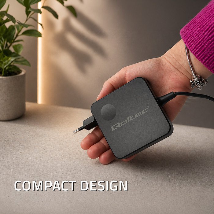 Qoltec ładowarka GaN 65W USB-C PD PPS