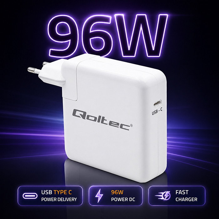 Qoltec ładowarka USB-C PD 96W