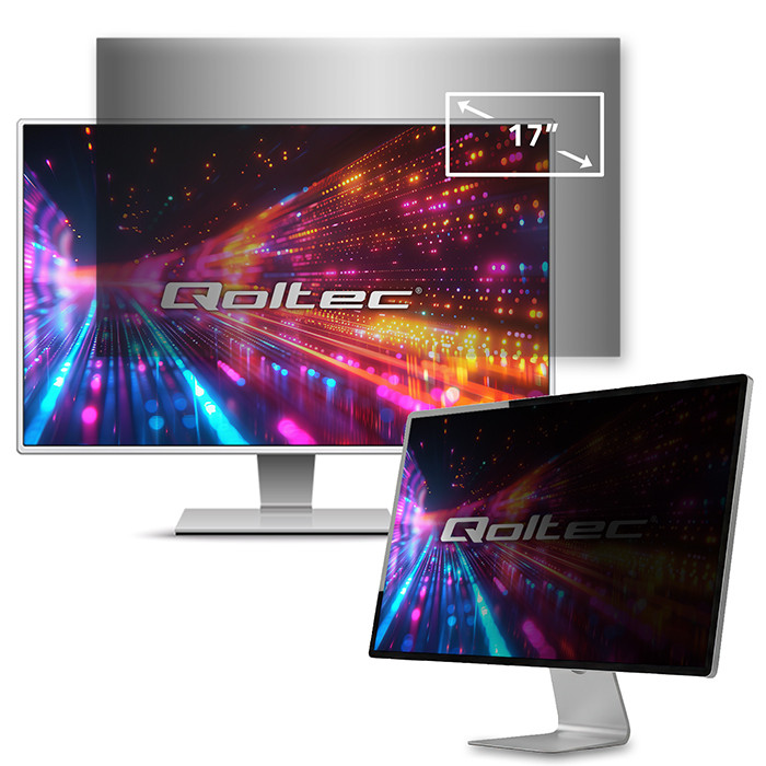 Qoltec Filtr prywatyzujący RODO 17" | 5:4 | Ochrona wzroku | do monitora