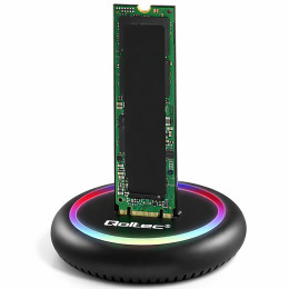Qoltec Stacja dokująca dysk&oacute;w SSD M.2 | NVMe | SATA |  USB-C | 2TB