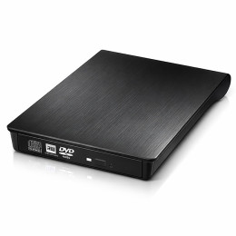 Qoltec Zewnętrzny Napęd Nagrywarka Odtwarzacz płyt CD DVD | USB 3.0 | Czarny