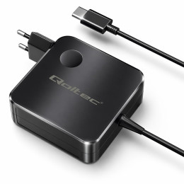 Qoltec Ładowarka sieciowa GaN Super Fast 65W | USB-C PD PPS | 5-21V | 3-3.25A | Laptop | MacBook | Smartfon | kabel 1.8m