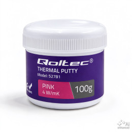 Qoltec Masa termoprzewodząca 4 W/m-K | 100g  | R&oacute;żowa