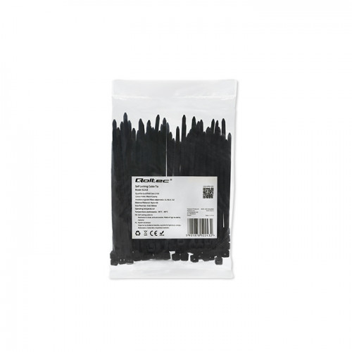 Qoltec Opaski zaciskowe Trytki kablowe | 3.6*100mm | 100 szt.  | Nylon66 | UV | Czarne
