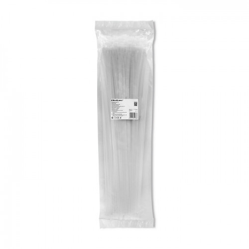 Qoltec Opaski zaciskowe wielorazowe/trytki | 7.2*450mm | Nylon66 UV | Białe