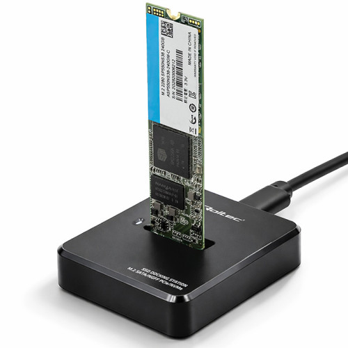 Qoltec Stacja dokująca dysk&oacute;w SSD M.2 SATA/PCIe | NGFF/NVMe | USB 3.1