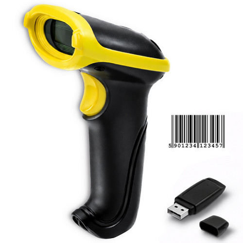 Qoltec Bezprzewodowy skaner czytnik kod&oacute;w kreskowych 1D | EAN | USB | 2.4G