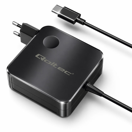 Qoltec Ładowarka sieciowa GaN Super Fast 100W | USB-C PD | 5-20V | 3-5A | Laptop | MacBook | Smartfon | kabel 1.8m