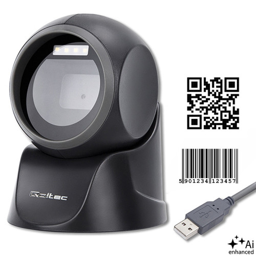 Qoltec Stacjonarny czytnik kod&oacute;w 1D | 2D | USB