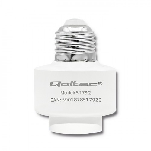 Qoltec Gniazdo żarówki E27 Wi-Fi SMART | Białe