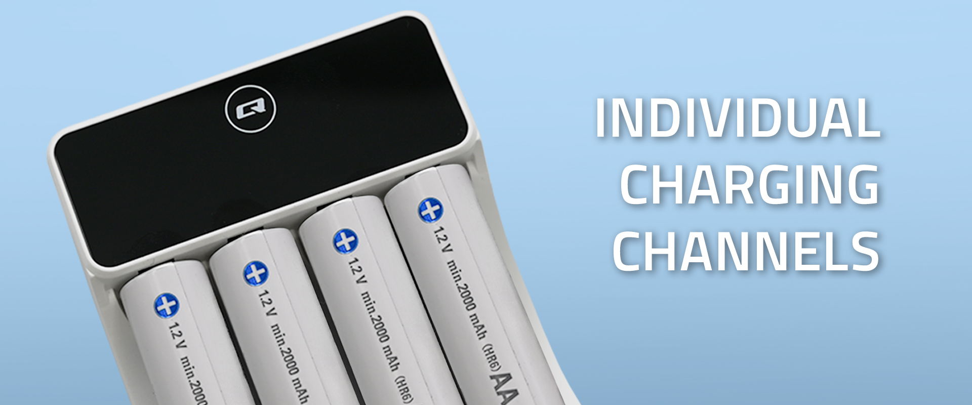 Qoltec 50848 – inteligentna ładowarka AA/AAA Ni-MH/Ni-Cd z LCD i USB-C